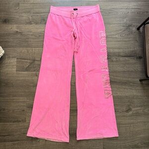 Victoria’s Secret PINK Velvet Velvour Wide Leg Sweatpants Medium Women Vintage